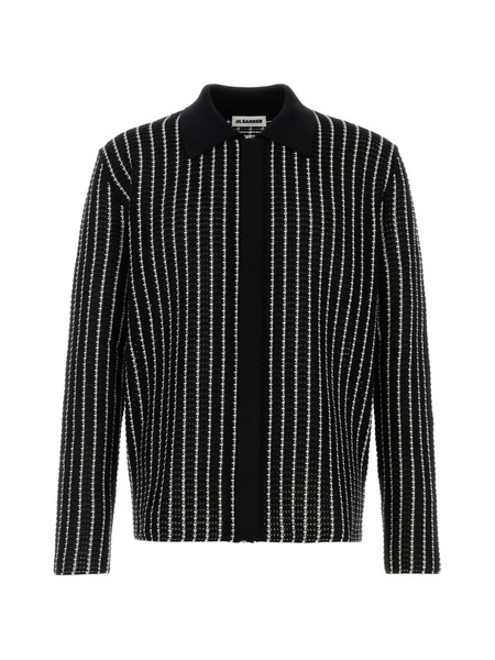  Jil Sander Embroidered Cardigan - Black 