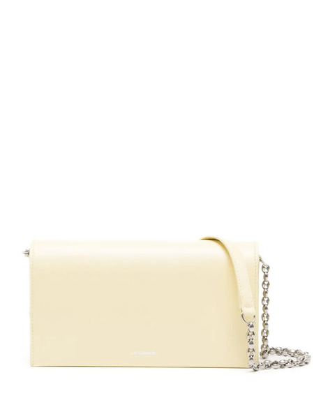  Jil Sander Engraved-logo Leather Crossbody Bag - Yellow 