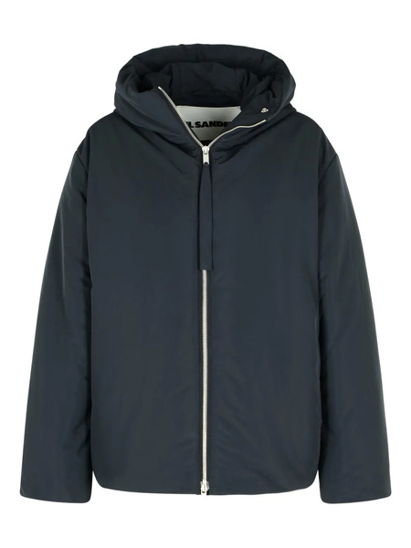  Jil Sander Fixed-hood Drawstring Puffer Jacket - Black 