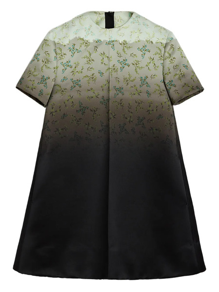  Jil Sander Floral-print Gradient Mini Dress - Green 