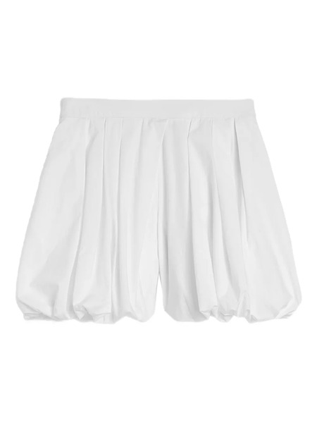  Jil Sander Gathered Balloon Hem Shorts - White 