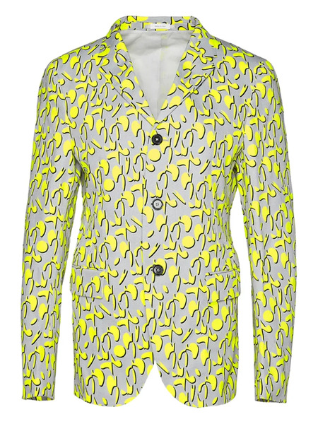  Jil Sander Geometric-print Blazer - Yellow 
