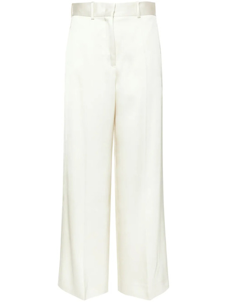  Jil Sander High-rise Twill Palazzo Trousers - Neutrals 