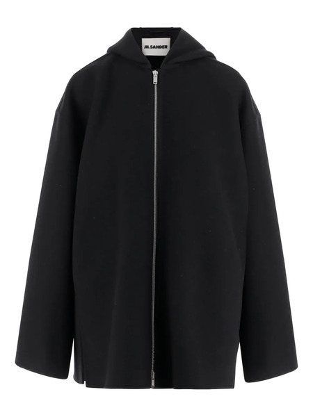  Jil Sander Hooded Wool Jacket - Black 