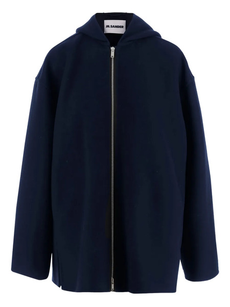  Jil Sander Hooded Wool Jacket - Black 