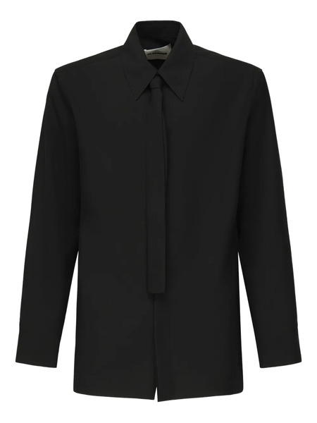  Jil Sander Integrated-tie Shirt - Black 