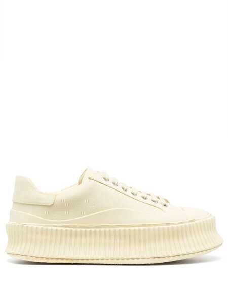  Jil Sander Lace-up Panelled Sneakers - Yellow 