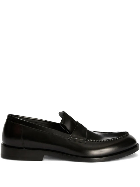  Jil Sander Leather Loafers - Black 