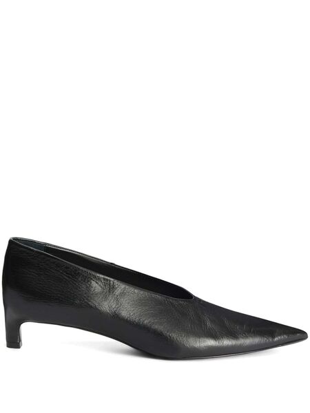  Jil Sander Leather Pumps - Black 