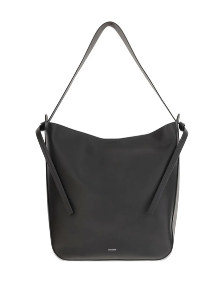  Jil Sander Leather Shoulder Bag - Black 