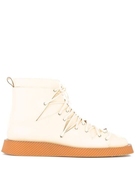  Jil Sander Leather Sneakers - White 