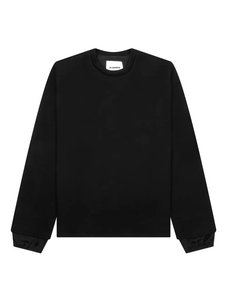  Jil Sander Lined Cuff Sweatshirt - Black 
