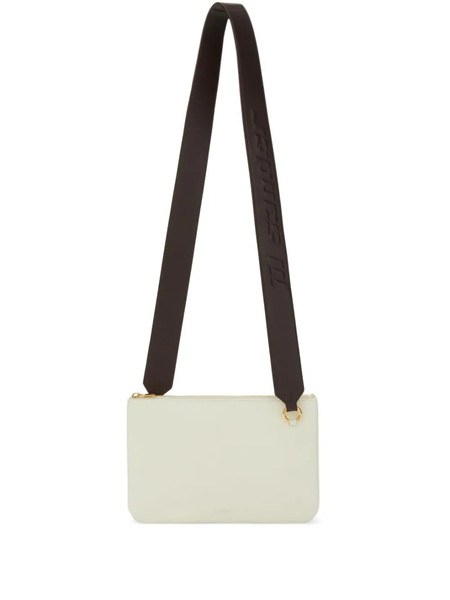  Jil Sander Link Lg Logo-strap Leather Crossbody Bag - White 