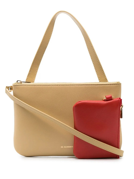  Jil Sander Logo-lettering Leather Crossbody Bag - Neutrals 