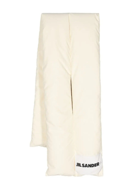  Jil Sander Logo-patch Padded Scarf - White 