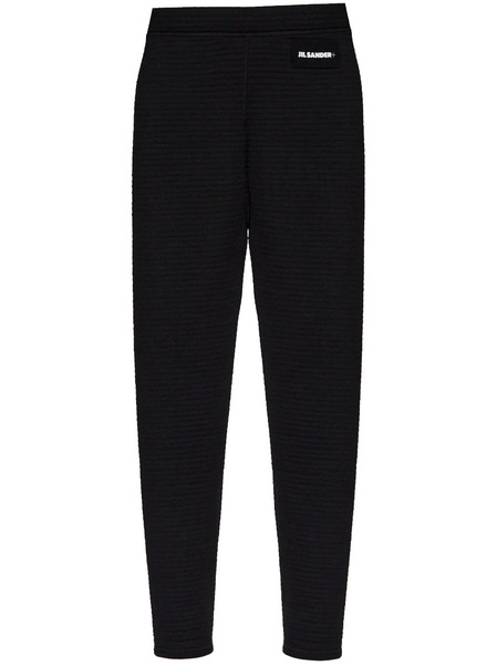  Jil Sander Logo-patch Ribbed Leggings - Black 