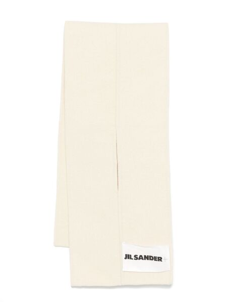  Jil Sander Logo-patch Scarf - White 