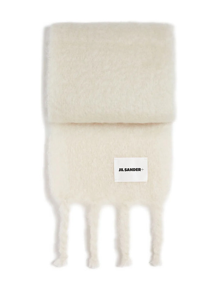  Jil Sander+ Logo-patch Scarf - White 