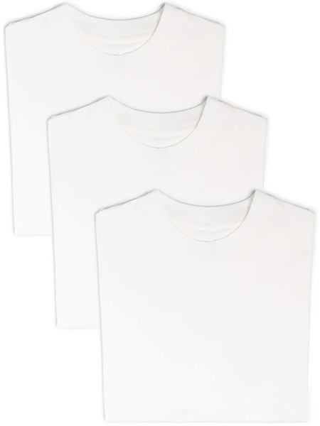  Jil Sander Logo-patch T-shirt (set Of Three) - White 