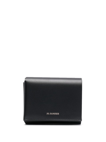  Jil Sander Logo-plaque Leather Wallet - Black 