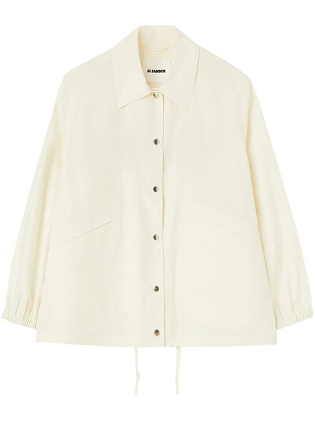  Jil Sander Logo-print Cotton Shirt Jacket - White 