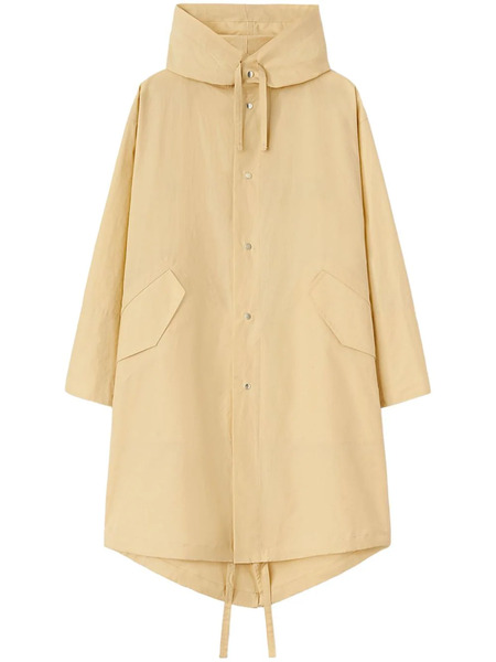  Jil Sander Logo Print Drawstring Coat - Yellow 