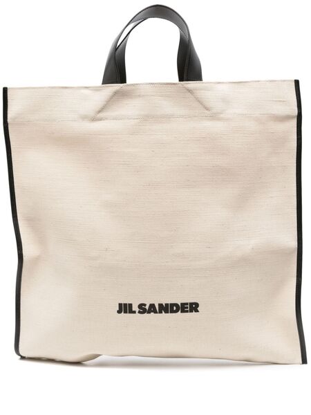  Jil Sander Logo-print Tote Bag - Neutrals 