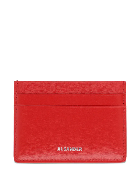  Jil Sander Logo-stamp Cardholder - Red 