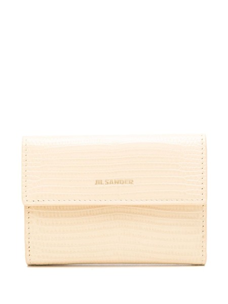  Jil Sander Logo-stamp Leather Coin Purse - Yellow 