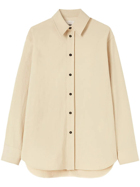  Jil Sander Long-sleeved Cotton Shirt - Neutrals 