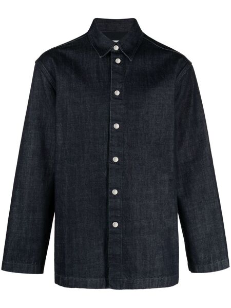  Jil Sander Long-sleeved Denim Shirt - Blue 