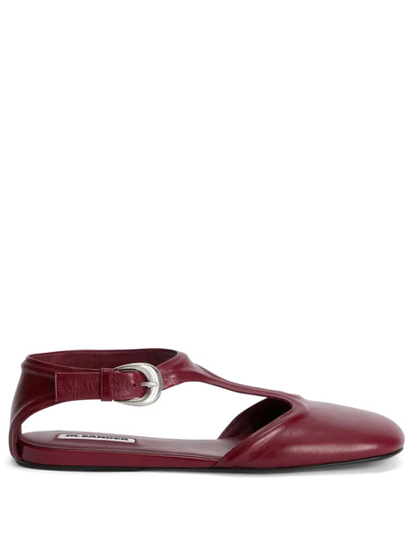  Jil Sander Mary Jane Ballerina Shoes - Red 