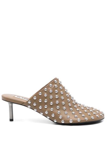  Jil Sander 50mm Studded Mules - Green 