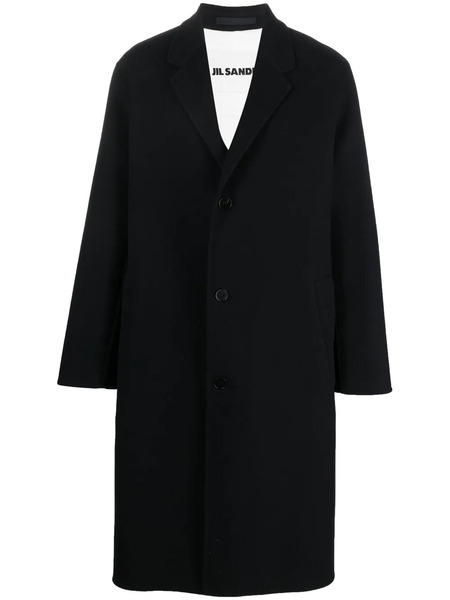  Jil Sander Notched-collar Button-up Coat - Blue 