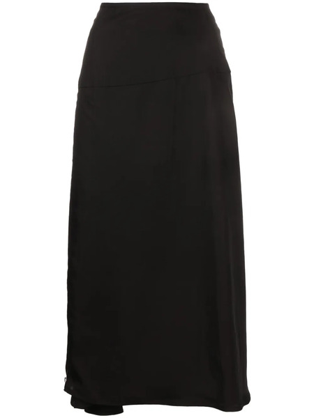 Jil Sander Off-centre Zip-fastening Midi Skirt - Black 