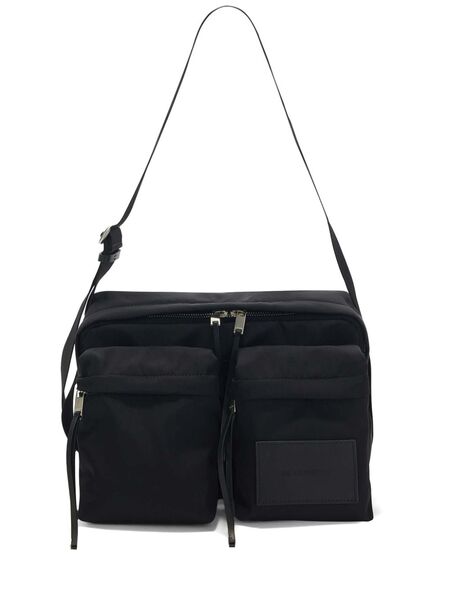 Jil Sander Outdoor Canvas Shoulder Bag - Black 