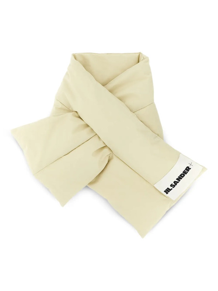  Jil Sander Padded Logo-patch Scarf - Neutrals 