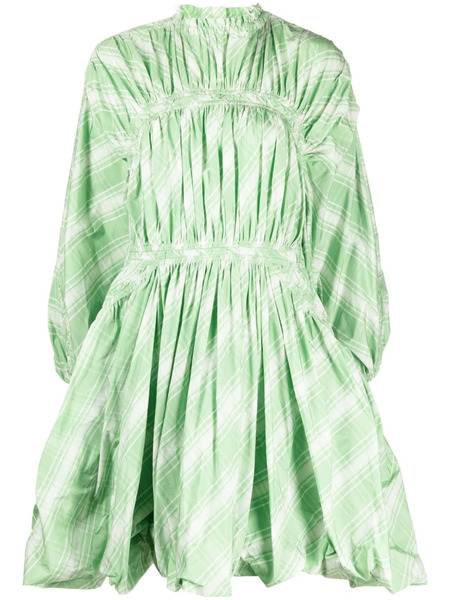  Jil Sander Plaid-check Pattern Minidress - Green 