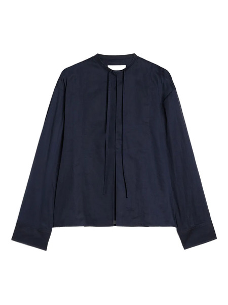  Jil Sander Plastron-drawstring Blouse - Blue 