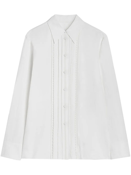  Jil Sander Pleated Long Sleeves Shirt - White 