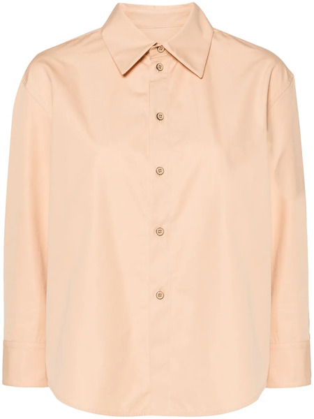  Jil Sander Pointed-collar Cotton Shirt - Brown 