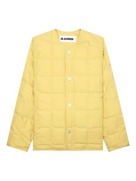  Jil Sander Quilted Button-fastening Jacket - Yellow 