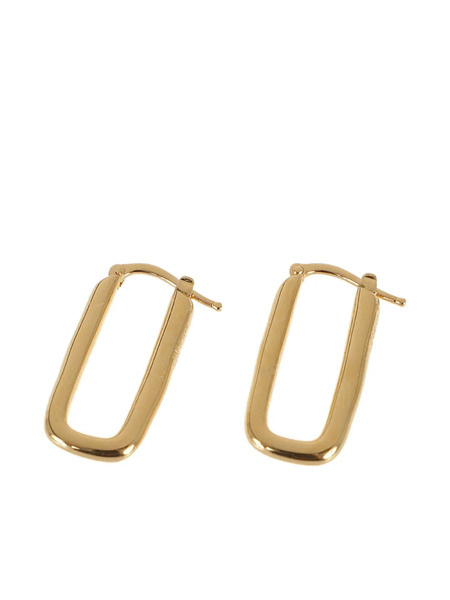  Jil Sander Rectangular Earrings - Gold 