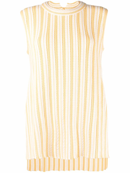  Jil Sander Rib-knit Sleeveless Top - Yellow 