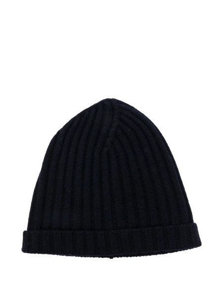  Jil Sander Ribbed Beanie - Blue 