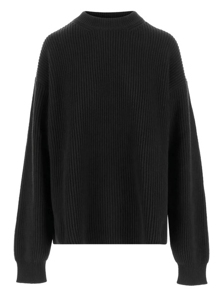  Jil Sander Ribbed Crewneck Sweater - Black 