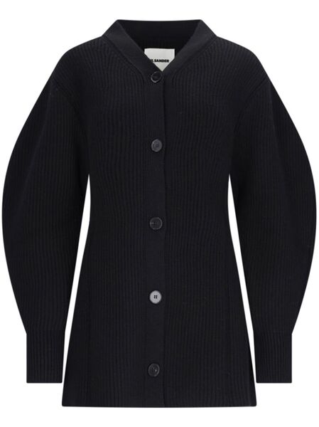  Jil Sander Ribbed-knit Cardigan - Black 