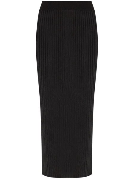  Jil Sander Ribbed-knit Midi Skirt - Black 