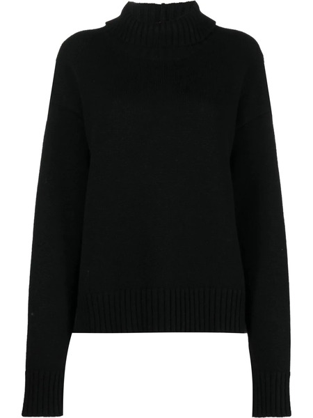  Jil Sander Roll-neck Loose-fit Jumper - Black 