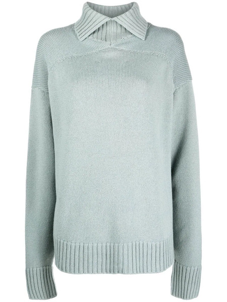  Jil Sander Roll-neck Loose-fit Jumper - Grey 